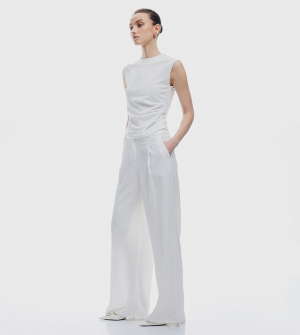 Draped Sleeveless Top