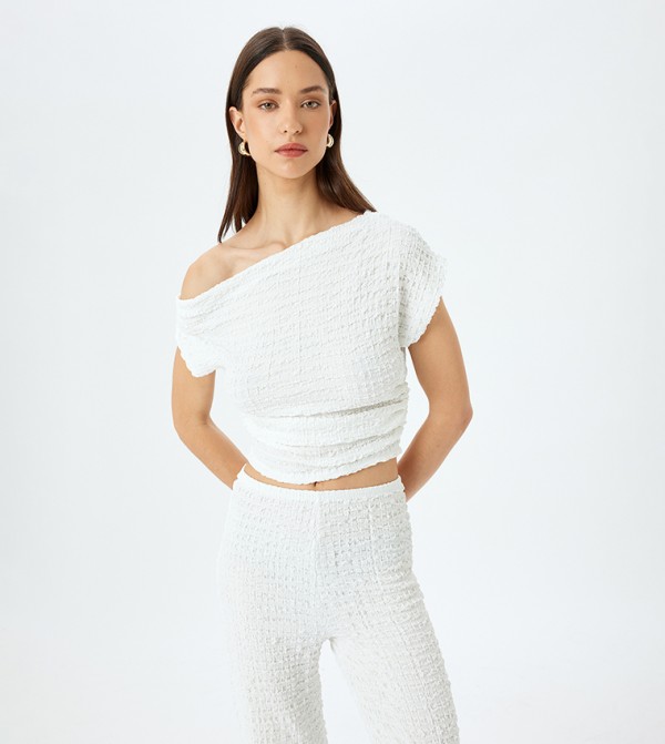 Textured Crop Top