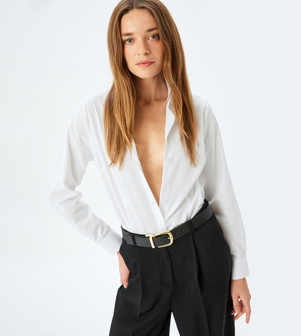 Long Sleeves Poplin Shirt