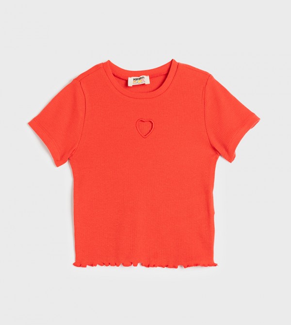Ribbed Short Sleeves T-Shirt