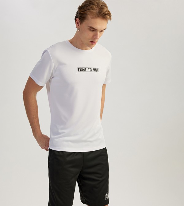 Printed Crew Neck Active T-Shirt