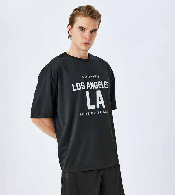 Printed Oversized Active T-Shirt
