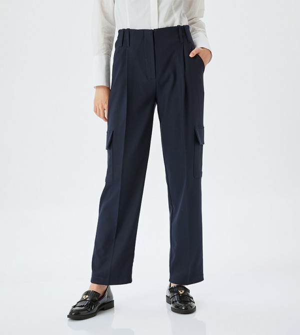 High Waist Cargo Formal Pants