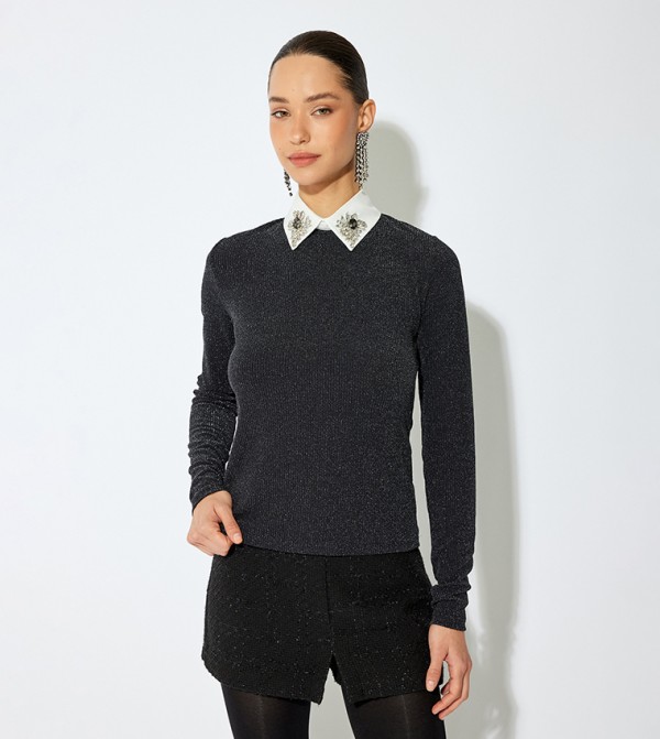 Glitter Crew Neck Sweater