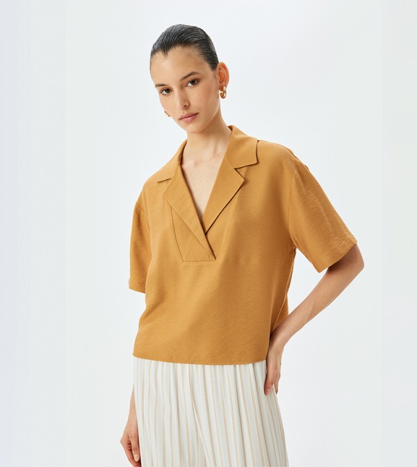 Solid Short Sleeves Top