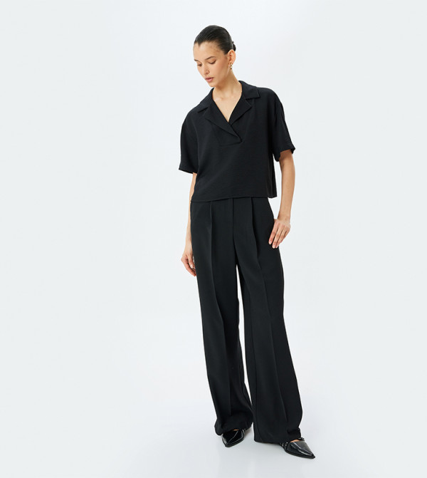 Solid Short Sleeves Top