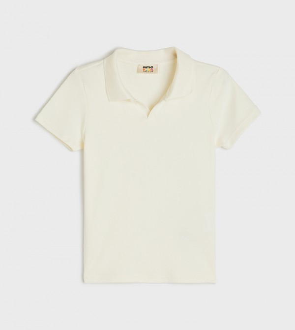 Solid Short Sleeves Oversized Polo T-Shirt