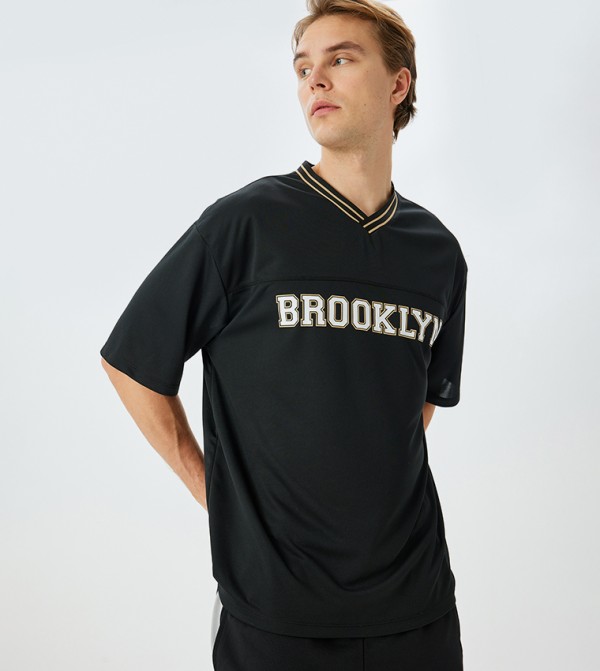 Printed Short Sleeves Active T-Shirt