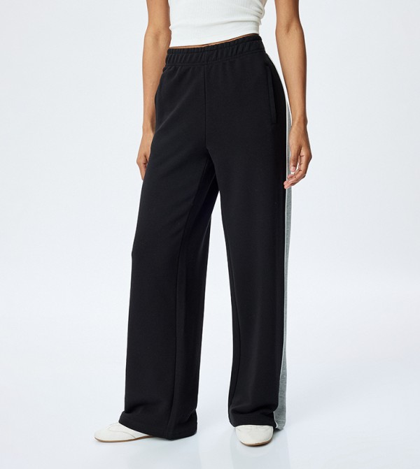 Drawstring Waist Wide Leg Sweatpants