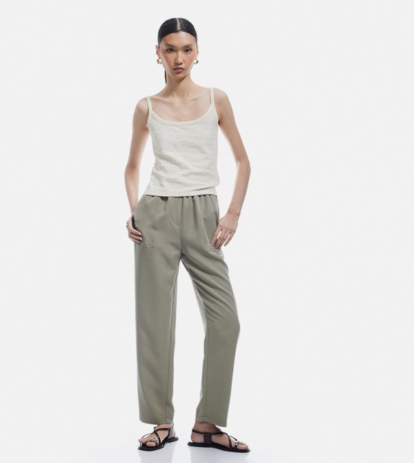 High Waist Carrot Fit Pants
