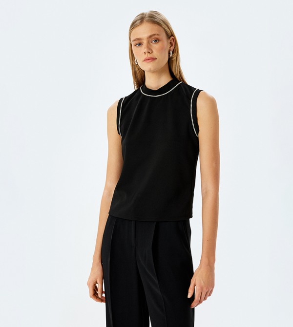 Embellished Sleeveless Top