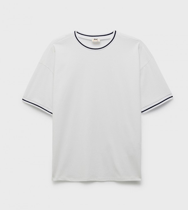 Contrast Tipping Crew Neck T-Shirt
