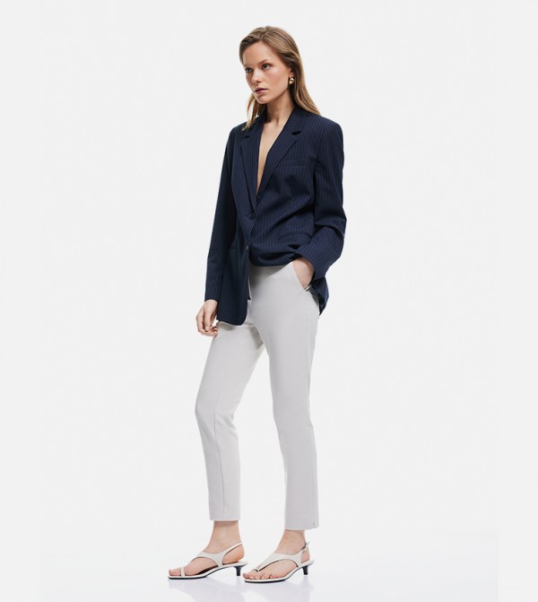 High Waist Cigarette Fit Trousers