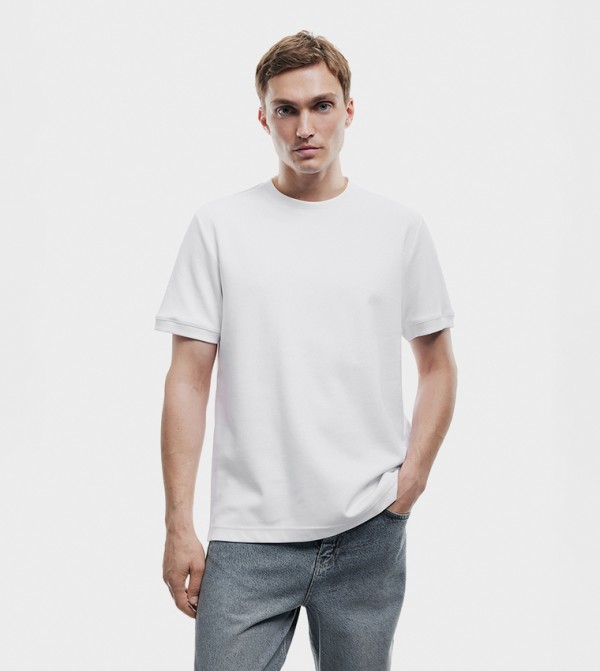 Solid Crew Neck T-Shirt