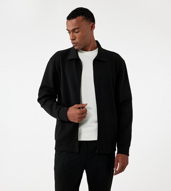 Solid Zip-Through Jacket