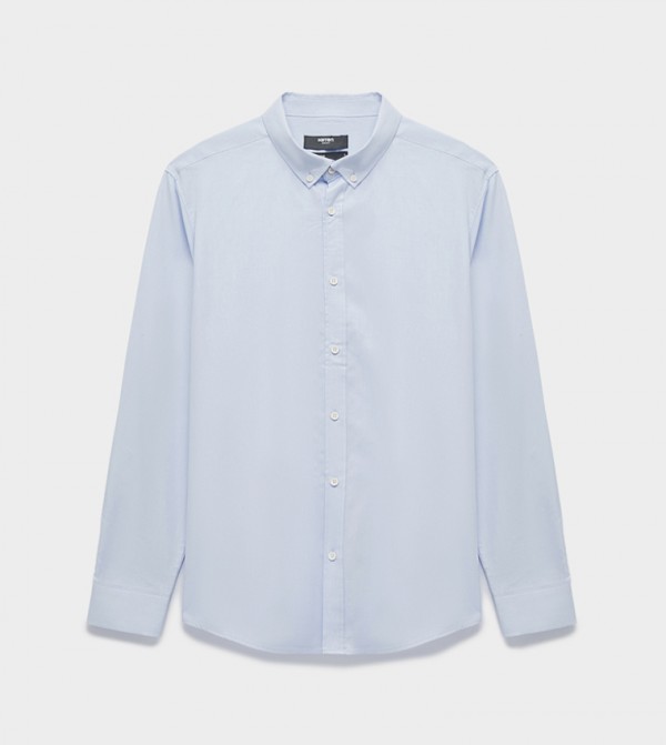 Solid Long Sleeves Oxford Shirt