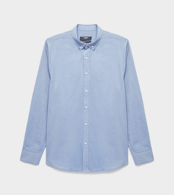 Solid Long Sleeves Oxford Shirt