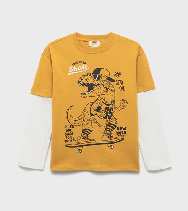 Printed Crew Neck T-Shirt