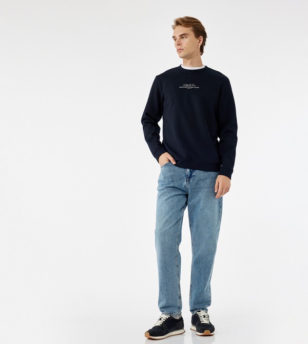 Vintage Washed Straight Fit Jeans