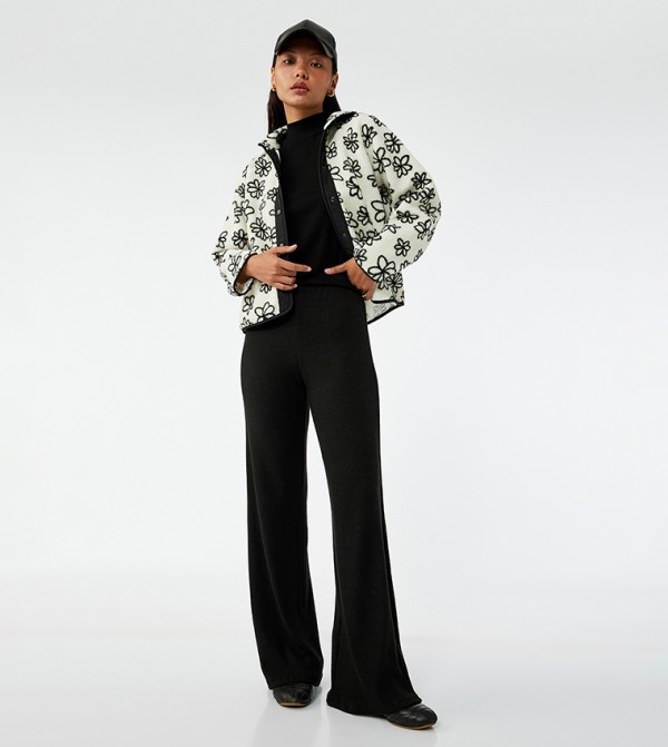 Ribbed Wide Leg Pants