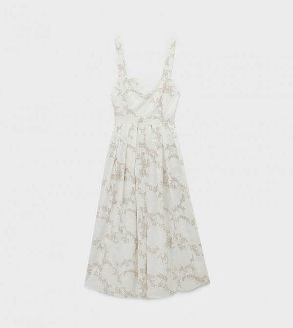Floral Print Strappy Midi Dress