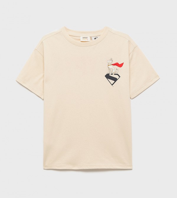 Printed Crew Neck Oversized T-Shirt