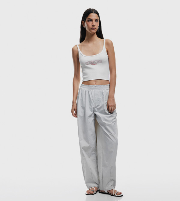 Elastic waist Parachute Pants