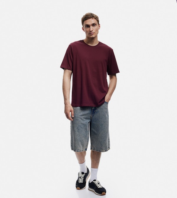 Textured Short Sleeves T-Shirt