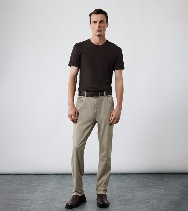 Solid Tight Fit Crew Neck T-Shirt
