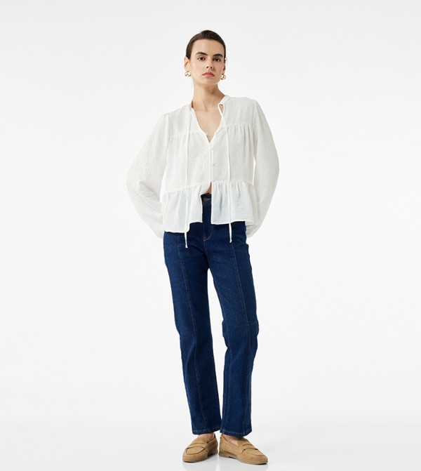 Washed Straight Fit Jeans