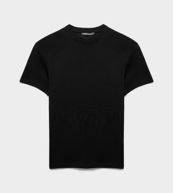 Solid Tight Fit Crew Neck T-Shirt