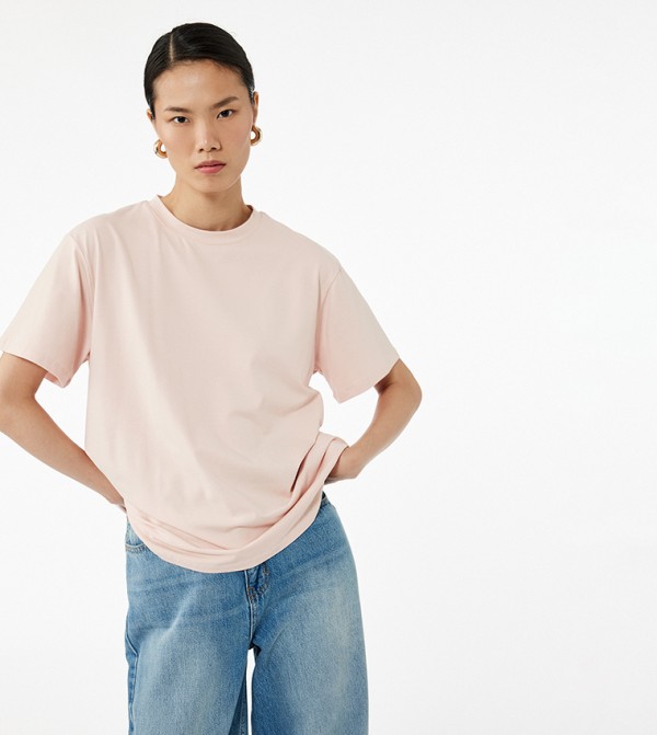 Solid Short Sleeves Oversized T-Shirt