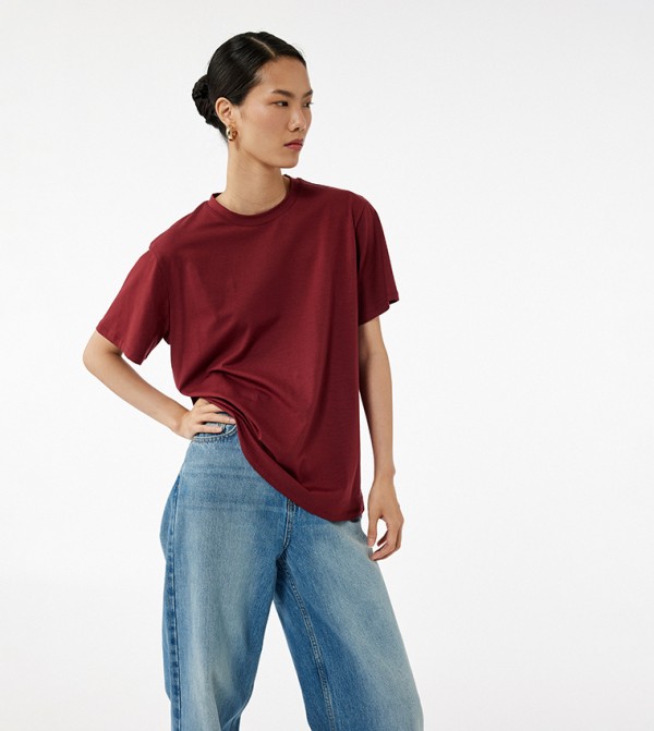 Solid Short Sleeves Oversized T-Shirt
