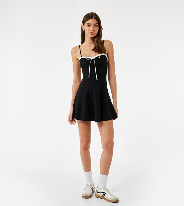 Bow Detail Strappy Mini Dress
