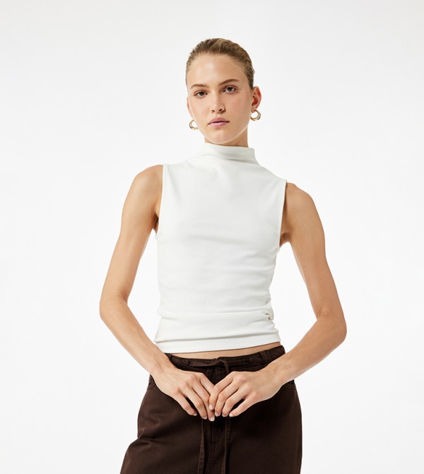 Solid High Neck Top