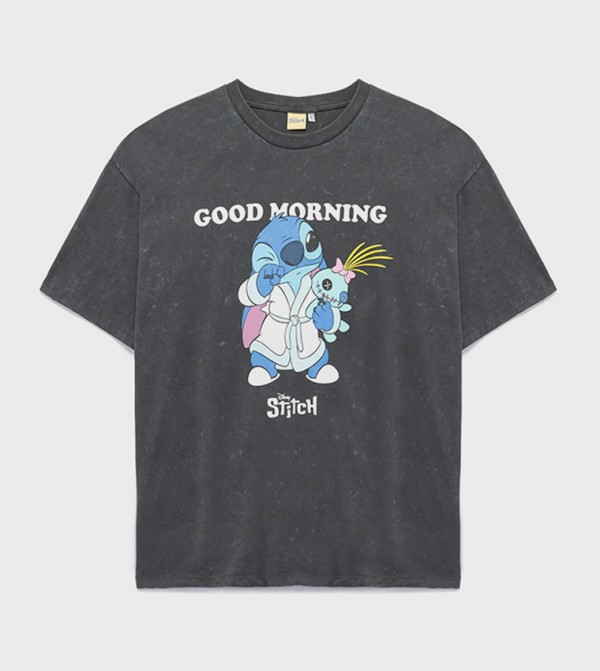 Licensed Stitch Printed Short Sleeves T-Shirt