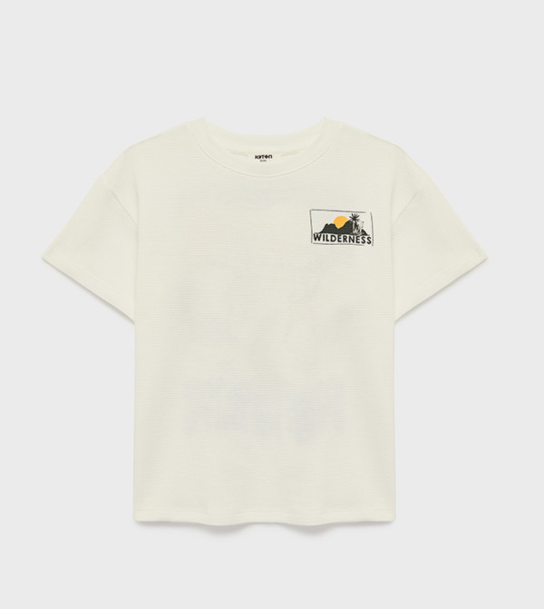 Printed Crew Neck Cotton T-Shirt