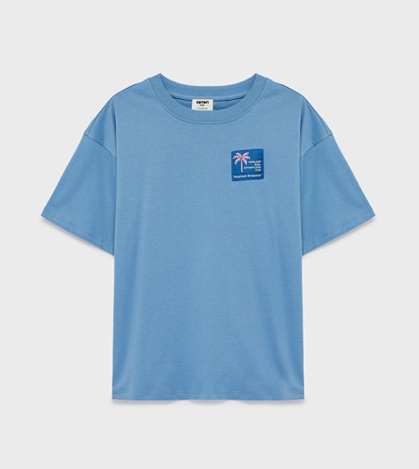 Printed Cotton Crew Neck T-Shirt