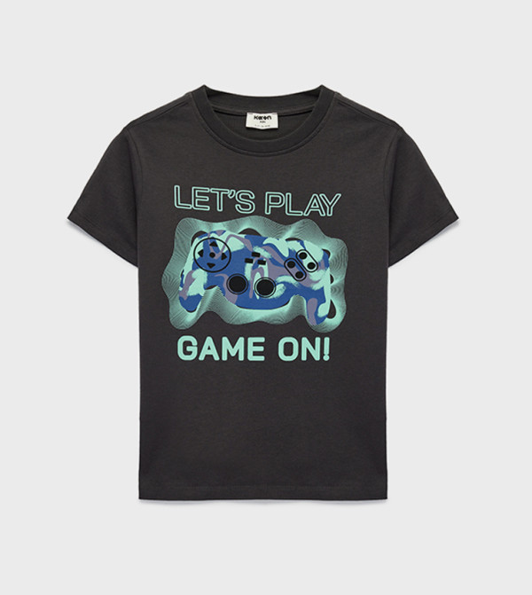 Printed Cotton Crew Neck T-Shirt