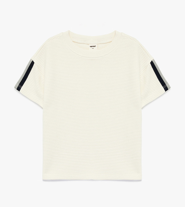Ribbed Short Sleeves Oversized T-Shirt