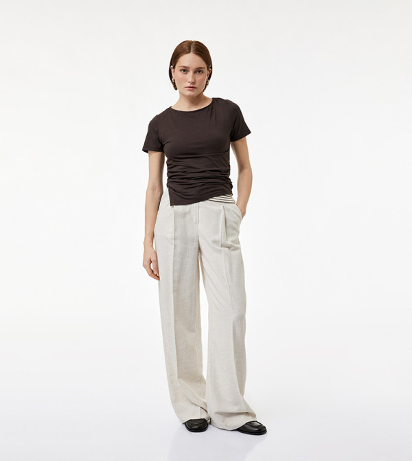 High Waist Wide Leg Trousers