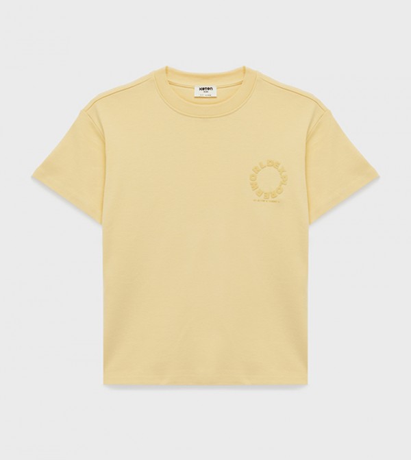 Printed Crew Neck Cotton Oversized T-Shirt