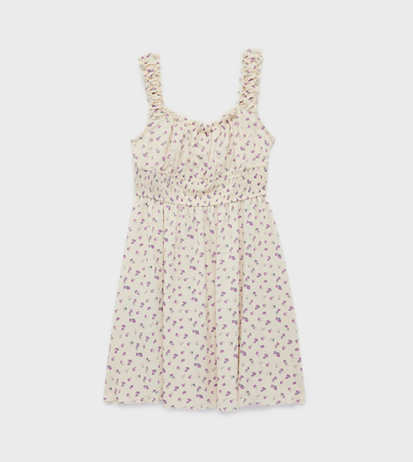 فستان بدون كم بقبة سكوب 