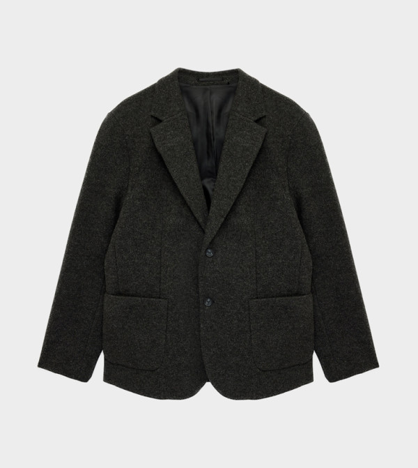 Solid Single Breasted Blazer