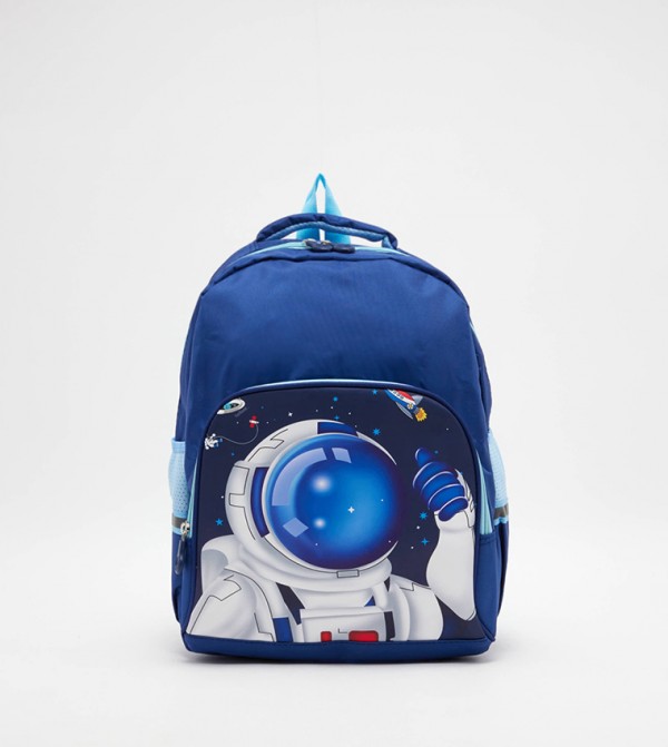 Printed Zipper School Backpack