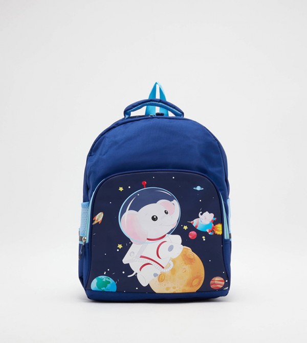 Printed Zipper School Backpack
