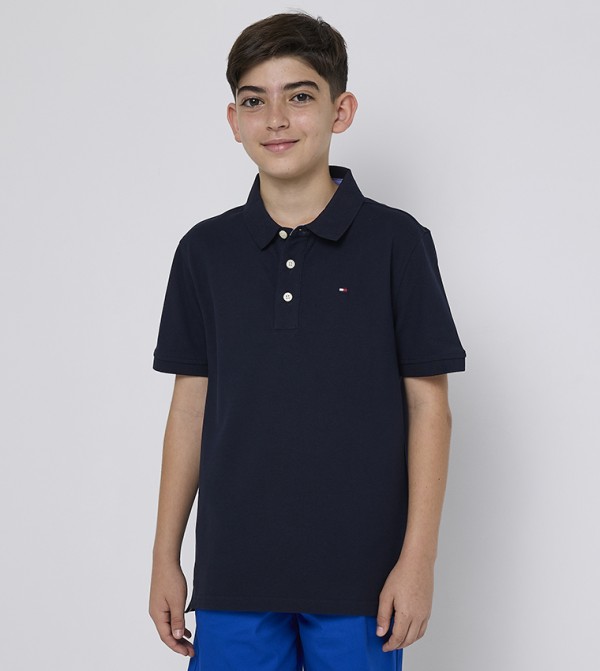 Logo Embroidered Short Sleeves Polo T-Shirt