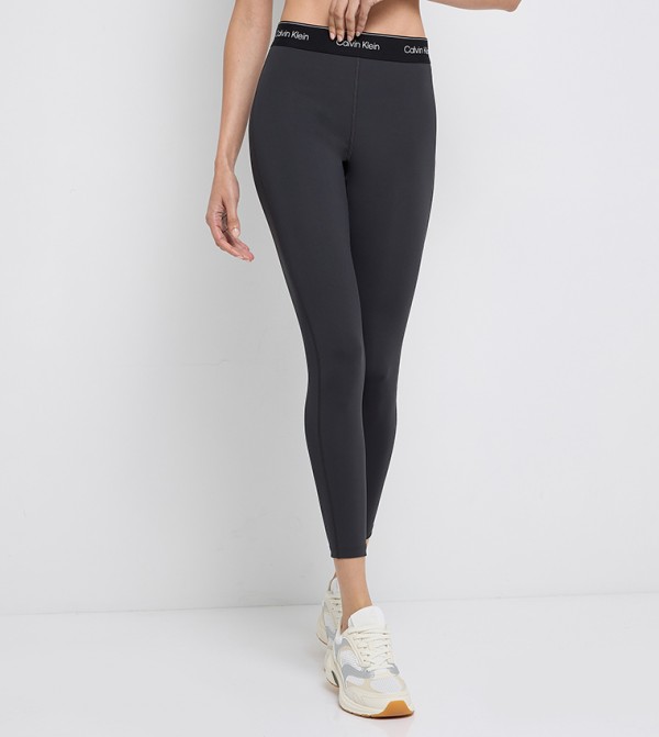 Logo Waistband High Waist Leggings
