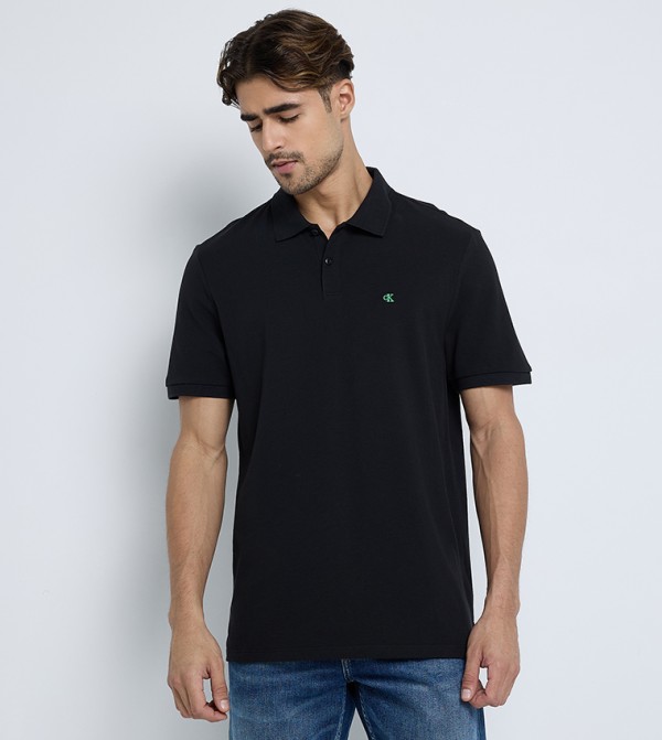 Logo Embroidered Short Sleeves Polo T-Shirt