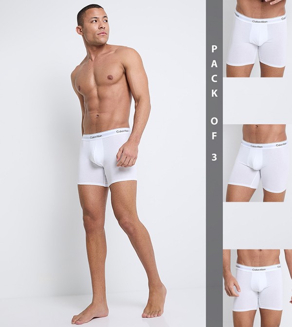 Pack of 3 Logo Waistband Trunks